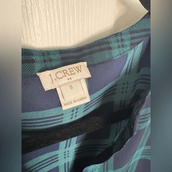 J.Crew Factory Black Watch Plaid Bell Sleeve Top – Size Small Festive Holiday - Picture 3 of 9